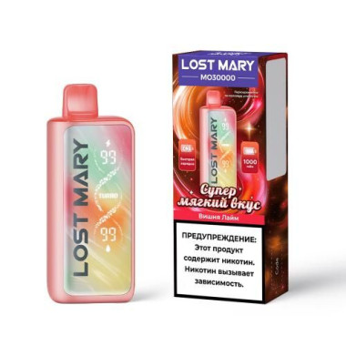 Электронная сигарета Lost Mary MO30000 Вишня Лайм Электронная сигарета Lost Mary MO30000 Вишня Лайм