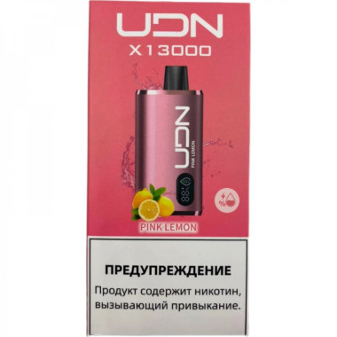 Электронная сигарета UDN X 13000 Розовый Лимон Электронная сигарета UDN X 13000 Розовый Лимон