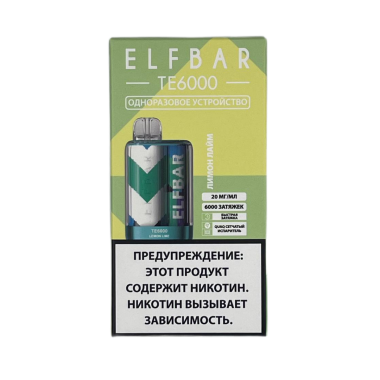 ELFBAR 6000 TE Лимон лайм ELFBAR 6000 TE Лимон лайм